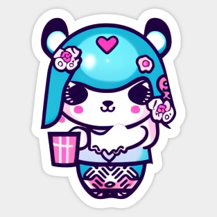 A CUTE KAWAI Panda illustration design Sticker